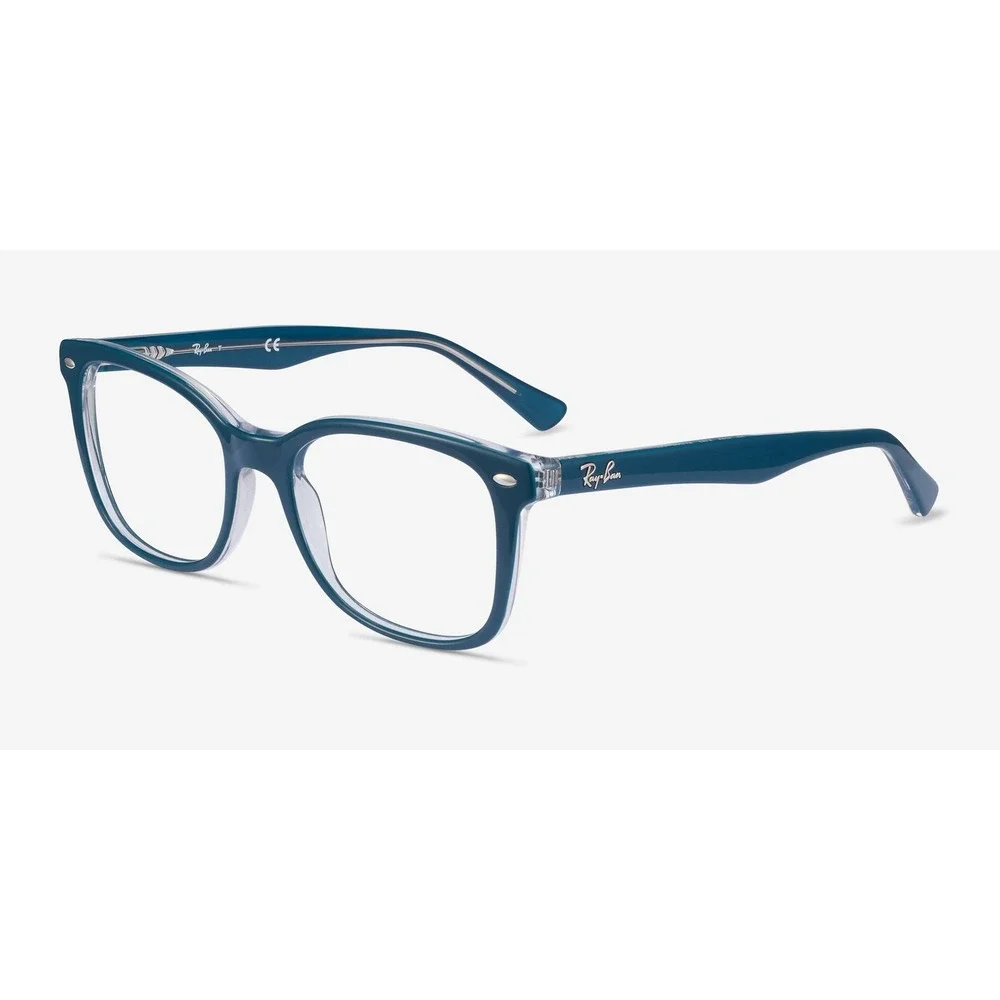 Ray-Ban RB5285‎ 5763 Blue Teal Square Eyeglasses Frames with Case 53-19-145